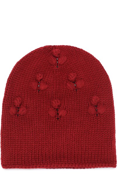 Кашемировая шапка фактурной вязки с бусинами LORO PIANA, арт. FAG4382, фото 1