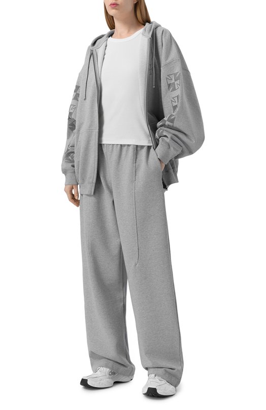 Хлопковые брюки VETEMENTS ME76SP208G/1302 M0LLET0N Серый  ME76SP208G/1302 M0LLET0N Фото 2