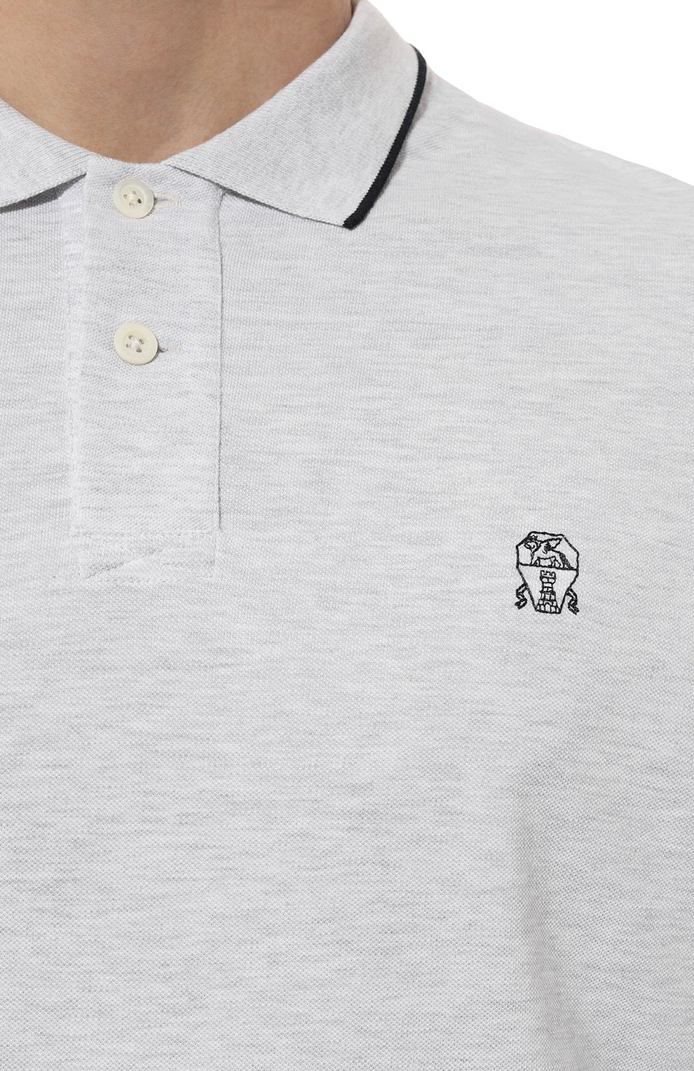 Хлопковое поло BRUNELLO CUCINELLI, арт. ME8549779G, фото 5