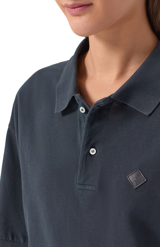 Хлопковое поло Haikure HEW54142TP003PX/LACY Синий  HEW54142TP003PX/LACY Фото 5