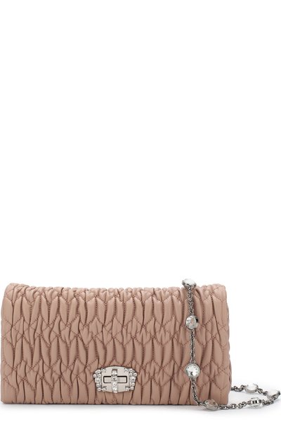 Клатч из кожи на цепочке MIU MIU, арт. 5BD417-FVJ-F0770-OOO, фото 4