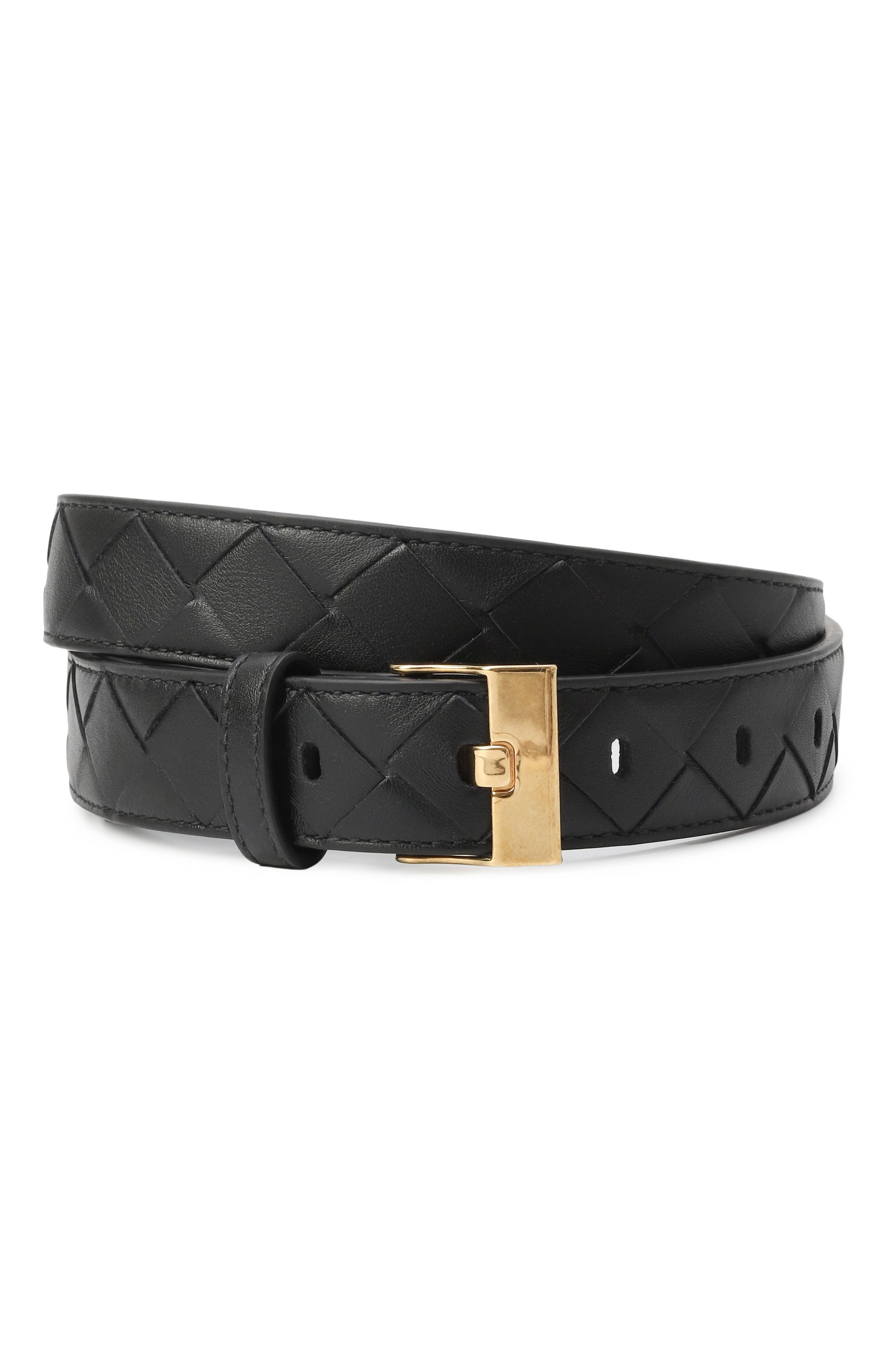 Кожаный ремень BOTTEGA VENETA черного цвета по цене 78650 руб., арт. 799048/V4R43, фото 1 Кожаный ремень BOTTEGA VENETA, арт. 799048/V4R43, фото 1