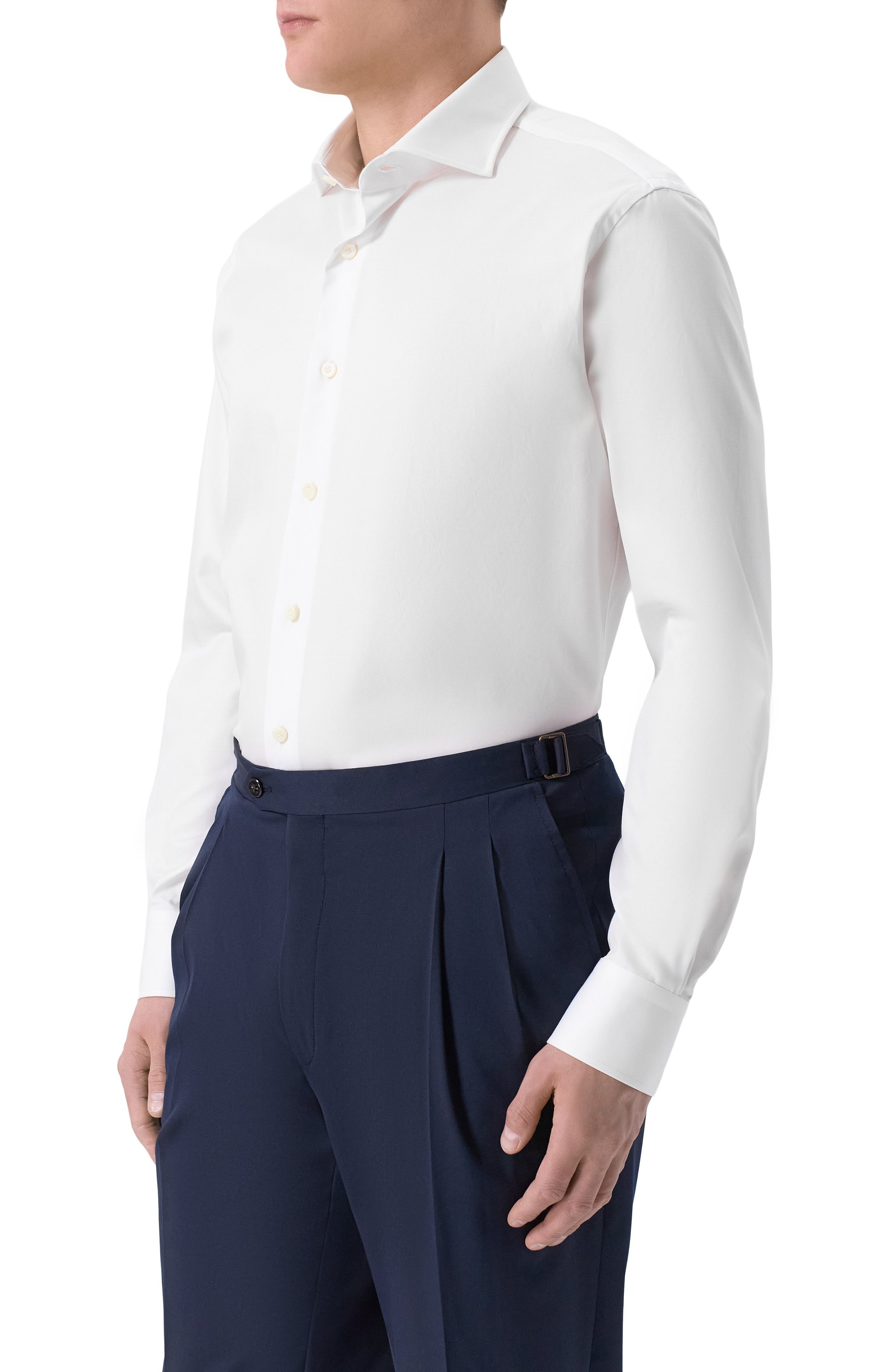 Хлопковая сорочка ALESSANDRO GHERARDI белого цвета по цене 35250 руб., арт. BR1-3G-7T/M043, фото 3 Хлопковая сорочка ALESSANDRO GHERARDI, арт. BR1-3G-7T/M043, фото 3