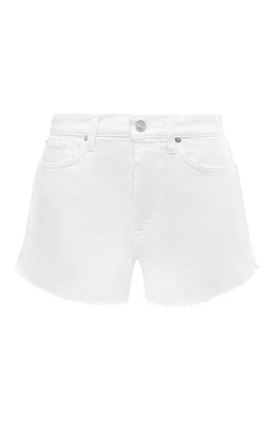 Джинсовые шорты 7 FOR ALL MANKIND белого цвета по цене 15950 руб., арт. JSEUC290YA, фото 1 Джинсовые шорты 7 FOR ALL MANKIND, арт. JSEUC290YA, фото 1