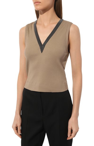 Хлопковый топ BRUNELLO CUCINELLI, арт. ML171B1090, фото 3