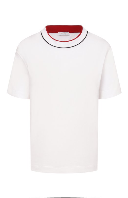 Хлопковая футболка Brunello Cucinelli M0T81VT500 Белый M0T81VT500