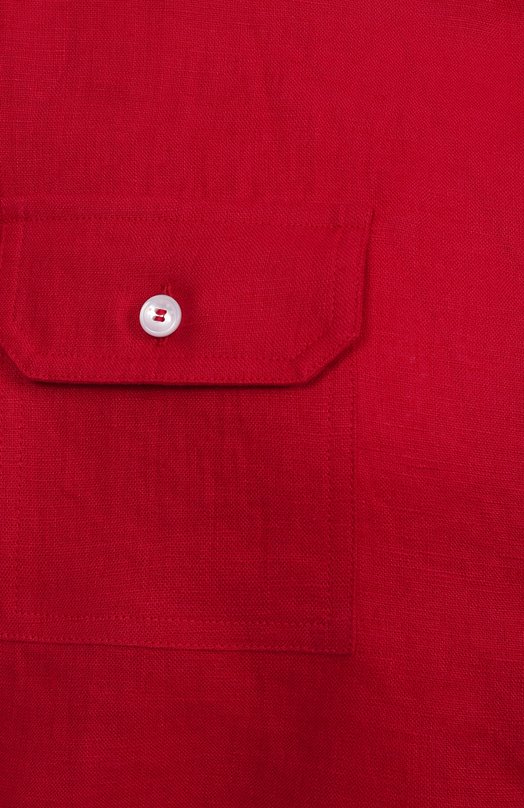 Льняная блузка Kiton D55448H0883810 Красный  D55448H0883810 Фото 6