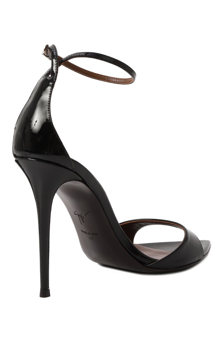 Женские кожаные босоножки intriigo strap 105 GIUSEPPE ZANOTTI DESIGN черного цвета, арт. I400005 | Фото 5 (Подошва: Плоская; Каблук высота: Высокий; Материал внутренний: Натуральная кожа; Материал внешний: Натуральная кожа; Каблук тип: Шпилька)