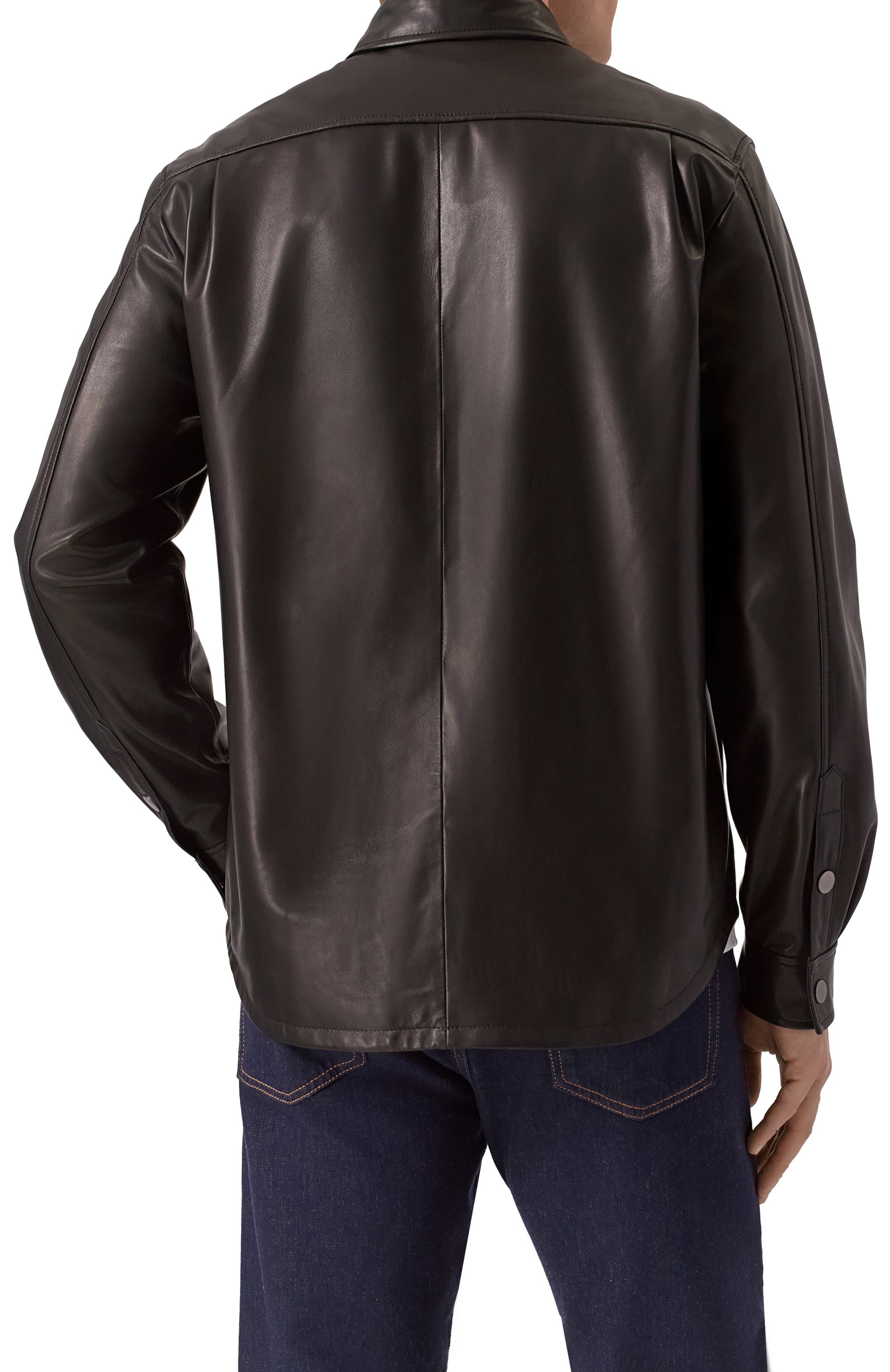 Кожаная куртка-рубашка MVST, арт. 54204/58-68, фото 4