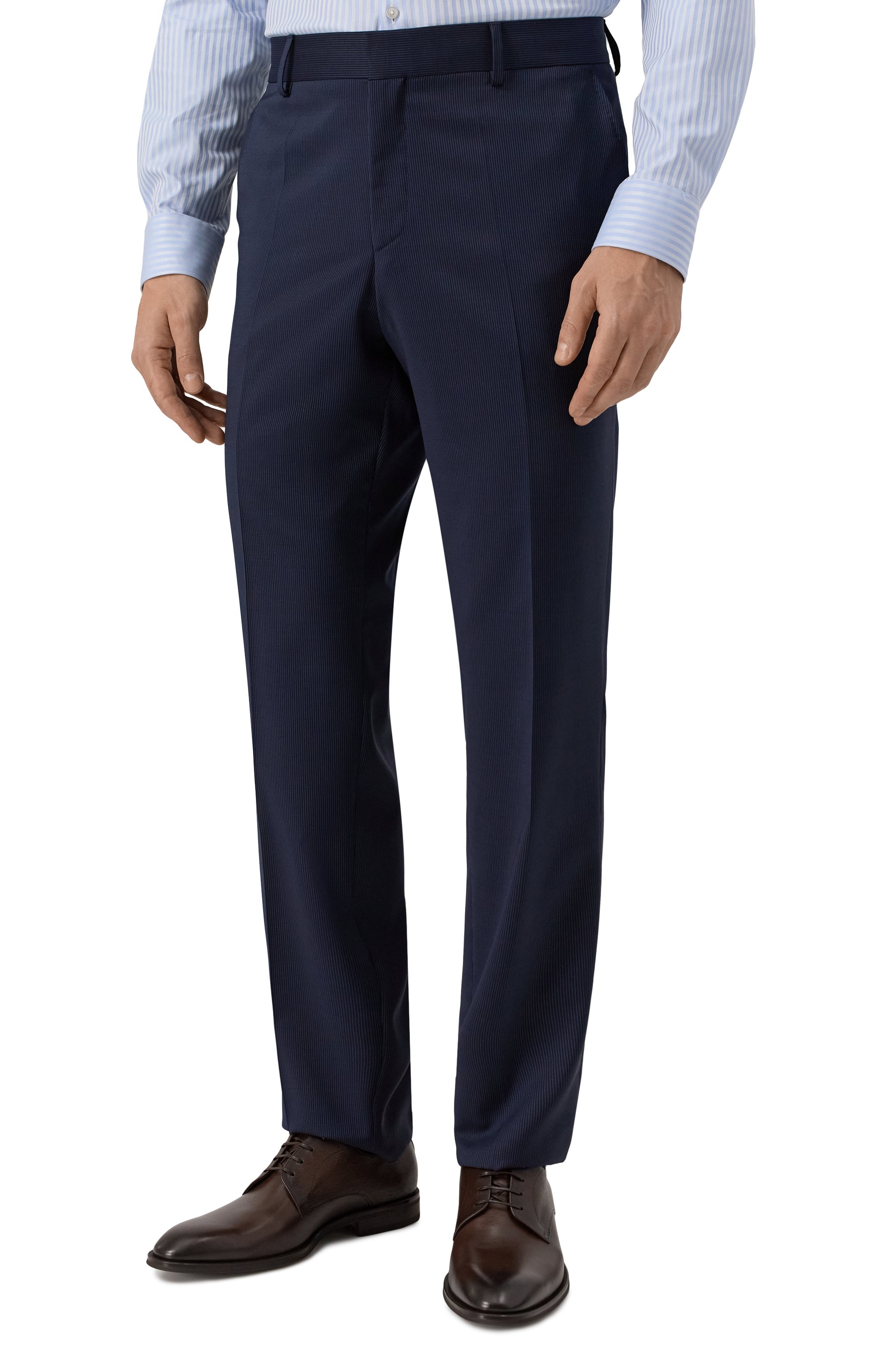 Шерстяной костюм BOSS темно-синего цвета по цене 89950 руб., арт. 50546070, фото 6 Шерстяной костюм BOSS, арт. 50546070, фото 6