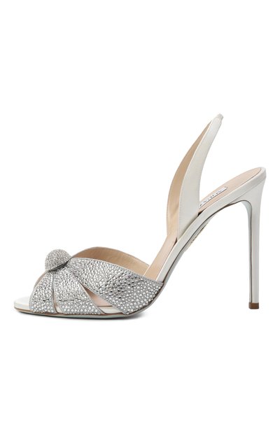 Текстильные босоножки italian flirt 105 AQUAZZURA, арт. IFTHIGBR/STD, фото 4