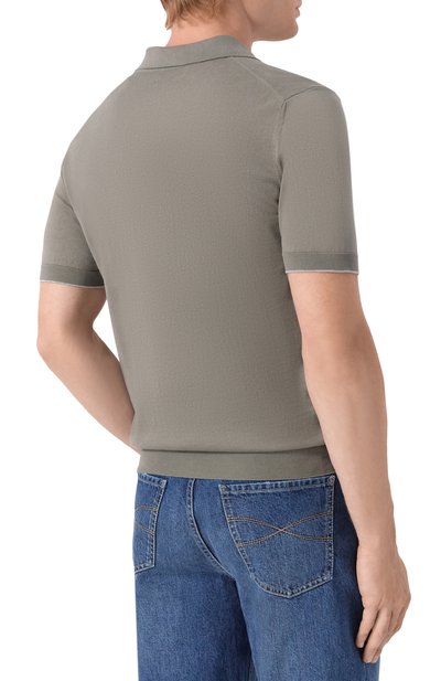 Хлопковое поло BRUNELLO CUCINELLI, арт. M29800145, фото 4