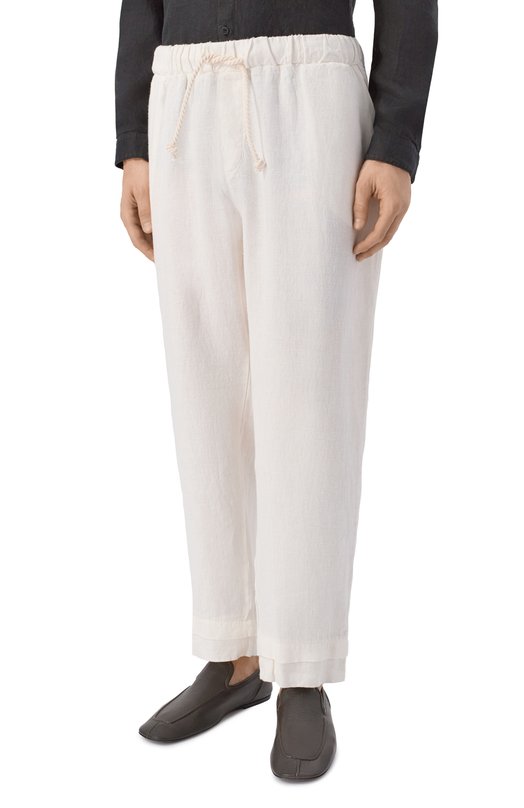 Льняные брюки Never Enough 2B5M090-492/MPA076 Кремовый  2B5M090-492/MPA076 Фото 3