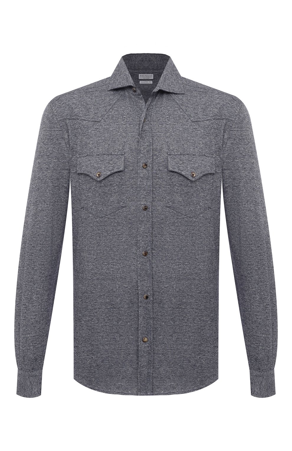 Рубашка изо льна и хлопка BRUNELLO CUCINELLI, арт. MW835B2289, фото 1