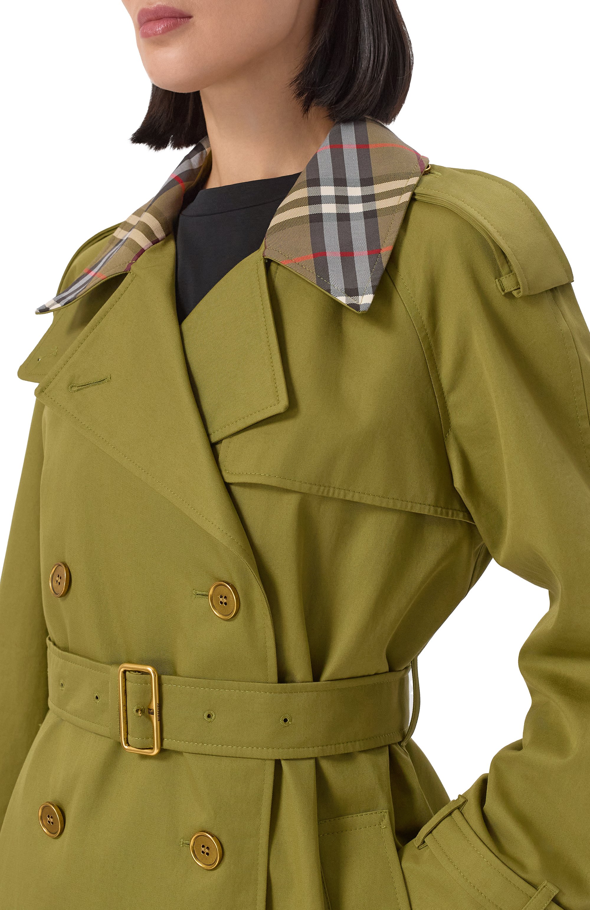 Хлопковый тренч BURBERRY зеленого цвета по цене 331000 руб., арт. 8111166, фото 5 Хлопковый тренч BURBERRY, арт. 8111166, фото 5