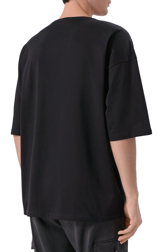 Хлопковая футболка KNT UMM071404 Чёрный  UMM071404 Фото 4