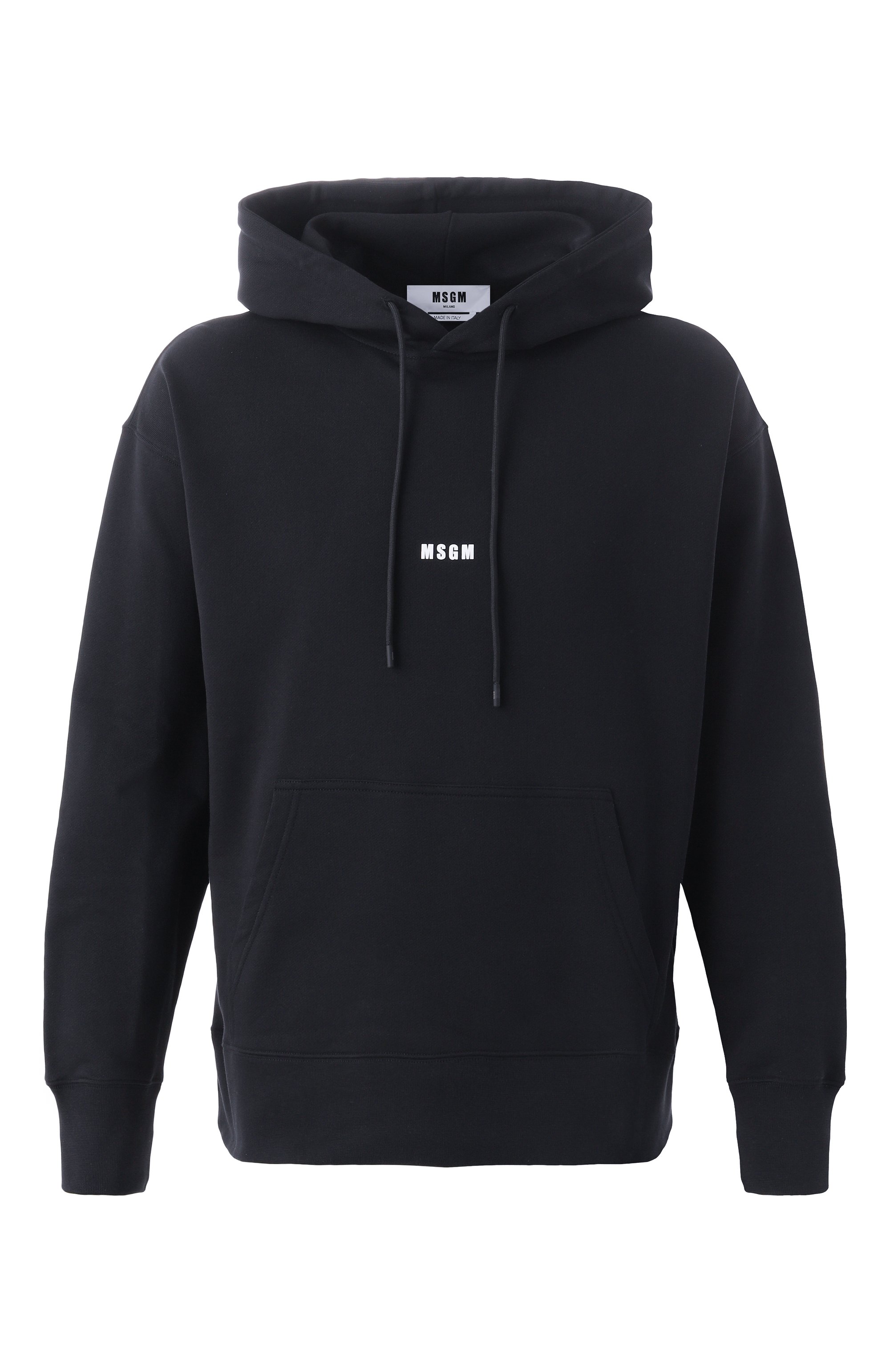 Хлопковое худи MSGM черного цвета по цене 22450 руб., арт. 2000MM509/300000, фото 1 Хлопковое худи MSGM, арт. 2000MM509/300000, фото 1