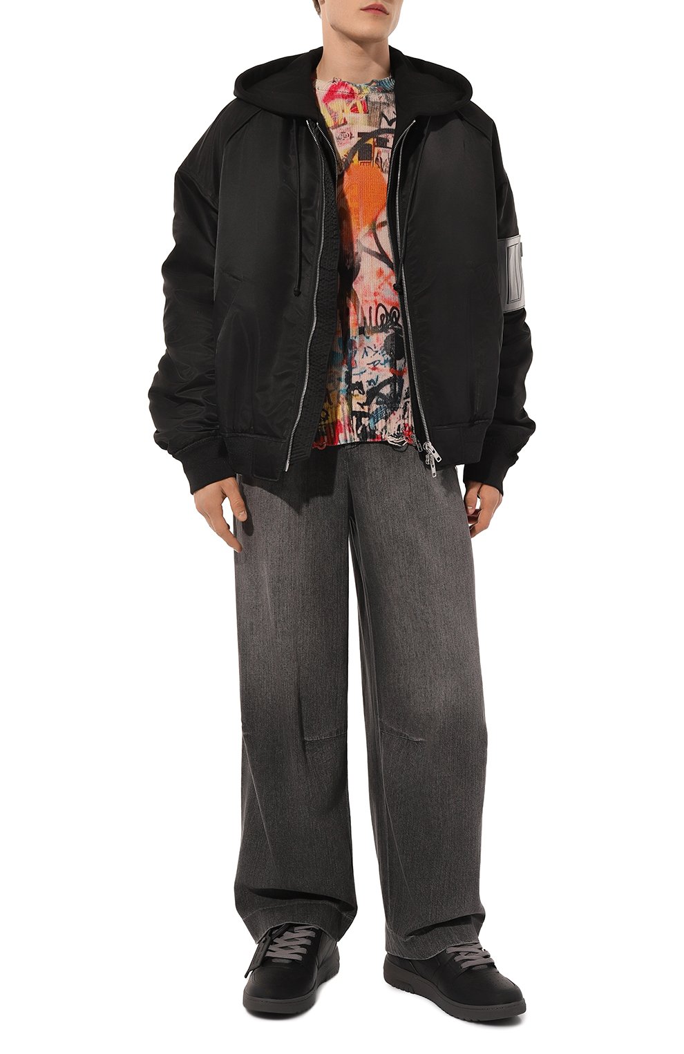 Комбинированные кеды out of office OFF-WHITE, арт. 0MIA189F24LEA00B1009, фото 2