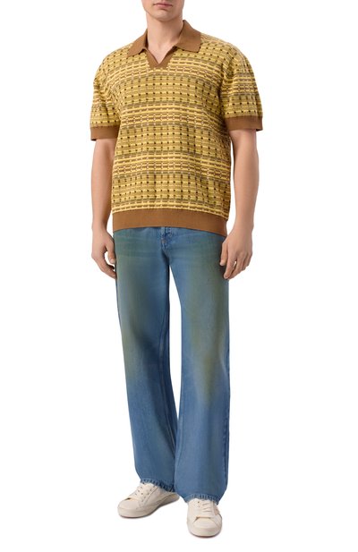 Хлопковое поло DROLE DE MONSIEUR, арт. K-P0207-C0209-YL, фото 2