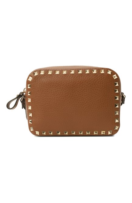 Женская сумка rockstud VALENTINO светло-коричневого цвета, арт. 5W2B0809/VSF | Фото 1 (Материал сплава: Проставлено; Драгоценные камни: Проставлено; Размер: mini; Ремень/цепочка: На ремешке; Материал: Натуральная кожа)