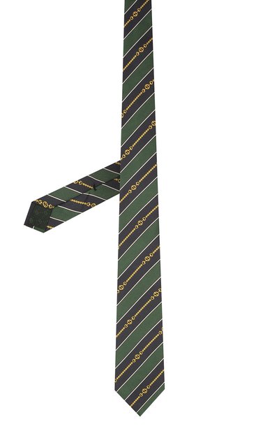 Шелковый галстук GUCCI зеленого цвета по цене 28800 руб., арт. 643929/4E002, фото 2 Шелковый галстук GUCCI, арт. 643929/4E002, фото 2
