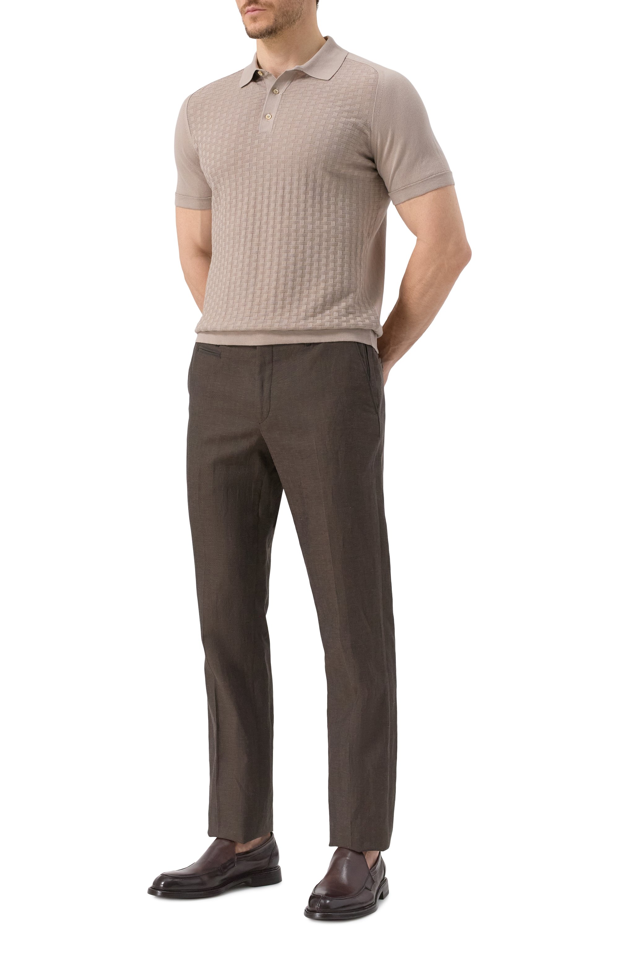 Хлопковое поло CORNELIANI бежевого цвета по цене 59600 руб., арт. 25M506-2525138, фото 2 Хлопковое поло CORNELIANI, арт. 25M506-2525138, фото 2