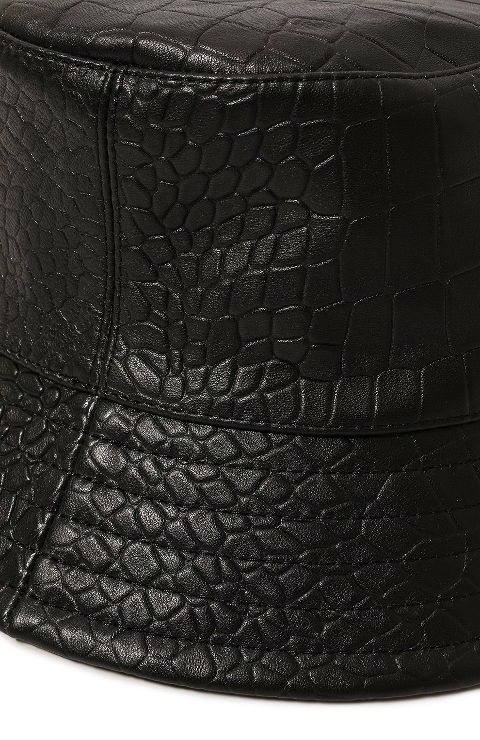 Кожаная панама COCOSHNICK HEADDRESS черного цвета по цене 15000 руб., арт. panamareptile, фото 4 Кожаная панама COCOSHNICK HEADDRESS, арт. panamareptile, фото 4