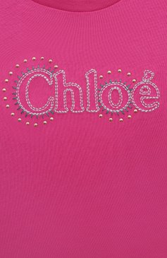 Детская хлопковая футболка CHLOÉ фуксия цвета, арт. C20114/6A-12A | Фото 3 (Материал сплава: Проставлено; Материал внешний: Хлопок; Драгоценные камни: Проставлено; Рукава: Короткие; Девочки Кросс-КТ: футболка-одежда; Ростовка одежда: 9 лет | 134 см, 12 лет | 152 см, 5 лет | 110 см, 7 лет | 122 см)