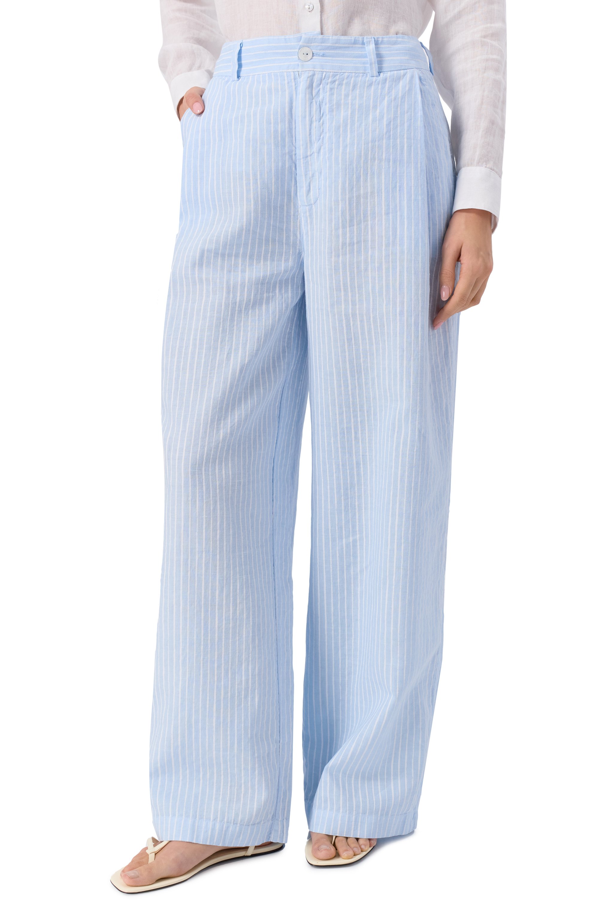 Льняные брюки 120% LINO, арт. 33ALIW29P6/000G471, фото 3