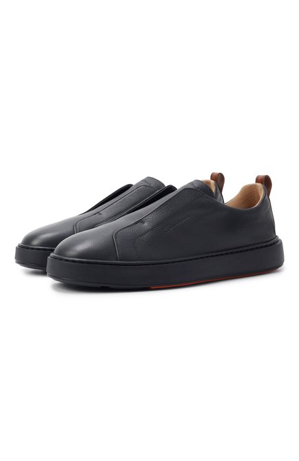 Мужские кожаные кеды cleanic SANTONI, арт. MBCG219950CAKLLD