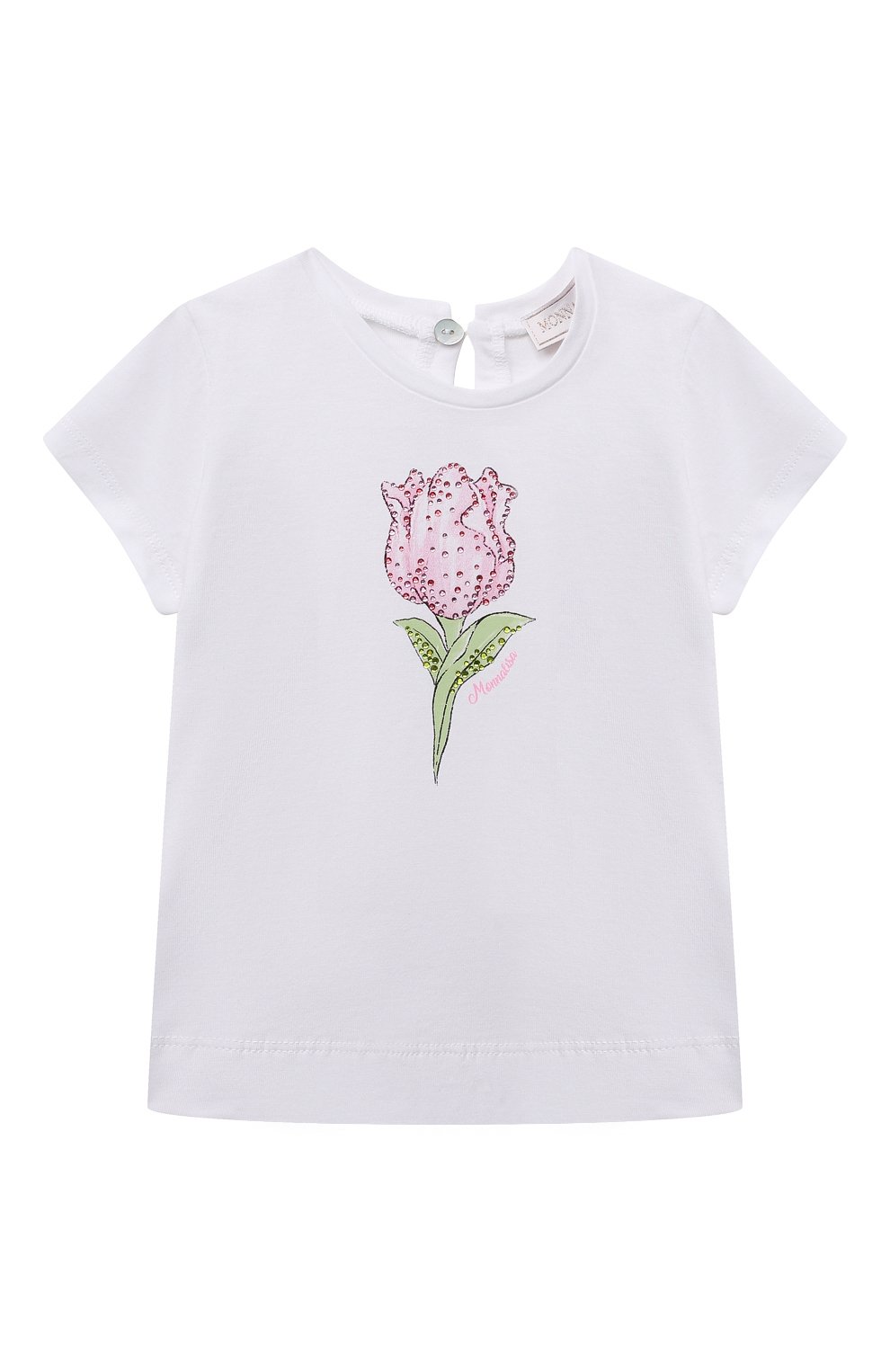 Хлопковая футболка MONNALISA, арт. 31A605, фото 1
