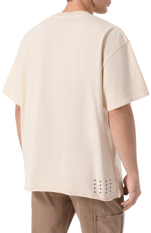 Хлопковая футболка Ksubi MPF25TE008 Бежевый  MPF25TE008 Фото 4