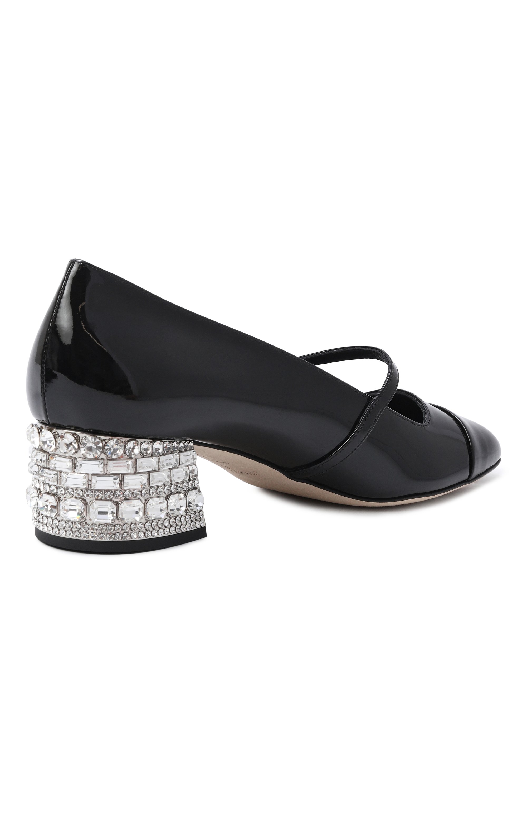 Кожаные туфли elisa 45 JIMMY CHOO черного цвета по цене 131500 руб., арт. ELISACRYSTAL45PAT, фото 5 Кожаные туфли elisa 45 JIMMY CHOO, арт. ELISACRYSTAL45PAT, фото 5