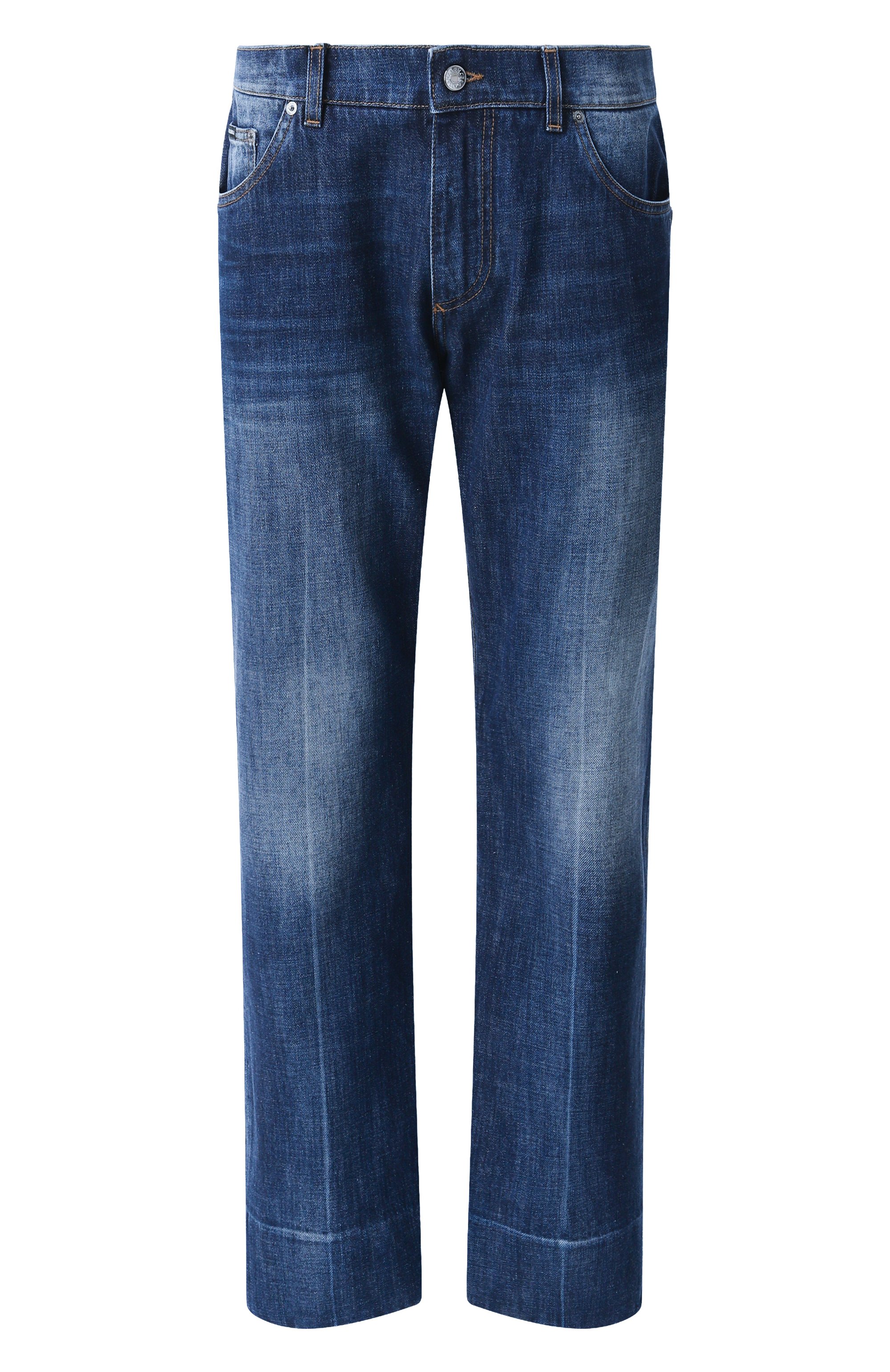 Джинсы classic DOLCE & GABBANA темно-синего цвета по цене 77700 руб., арт. GP05DD/G8KY8, фото 1 Джинсы classic DOLCE & GABBANA, арт. GP05DD/G8KY8, фото 1