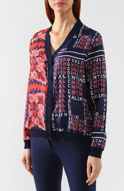 Кардиган из смеси шелка и шерсти VALENTINO, арт. RB3KA00BDCG, фото 3