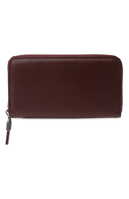 Кожаное портмоне Brunello Cucinelli MWEIM2724 Бордовый MWEIM2724