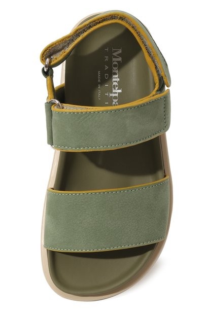 Кожаные сандалии MONTELPARE TRADITION хаки цвета по цене 20950 руб., арт. MT10302/28-35, фото 4 Кожаные сандалии MONTELPARE TRADITION, арт. MT10302/28-35, фото 4