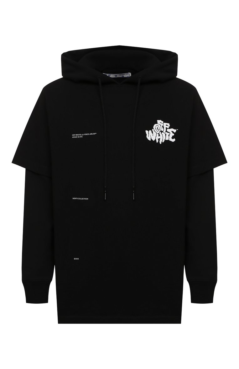 Хлопковое худи Off-White цвет черный купить в ЦУМ OUTLET, арт ...