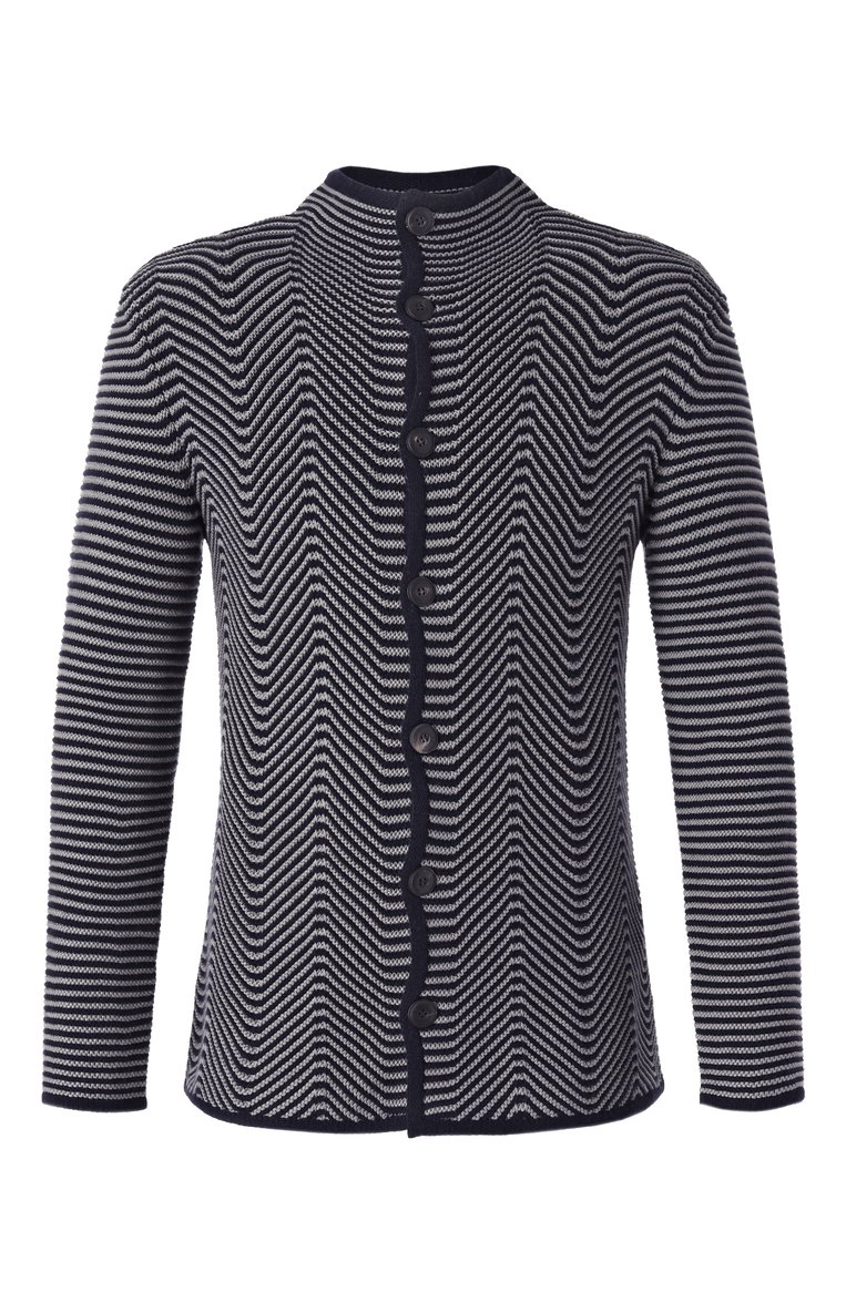 Мужской кардиган из хлопка и кашемира GIORGIO ARMANI темно-синего цвета, арт. 3KSG08/SM08Z | Фото 1 (Материал внешний: Шерсть, Хлопок, Кашемир; Рукава: Длинные; Длина (для топов): Стандартные; Мужское Кросс-КТ: Кардиган-одежда; Стили: Кэжуэл; Застежка: Пуговицы)