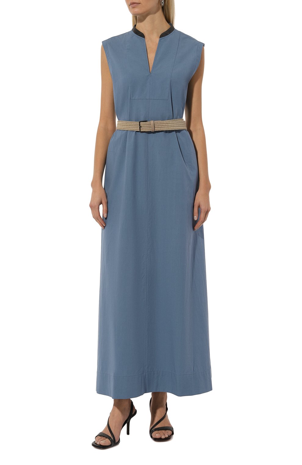 Хлопковое платье BRUNELLO CUCINELLI, арт. MP949ASG11, фото 3