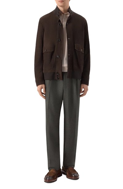 Замшевые лоферы SANTONI коричневого цвета по цене 99500 руб., арт. MCCG18357JL4GV0E, фото 2 Замшевые лоферы SANTONI, арт. MCCG18357JL4GV0E, фото 2
