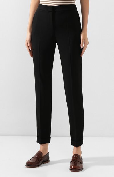 Шерстяные брюки GIORGIO ARMANI черного цвета по цене 96650 руб., арт. 0SHPP0AL/T01HK, фото 3 Шерстяные брюки GIORGIO ARMANI, арт. 0SHPP0AL/T01HK, фото 3