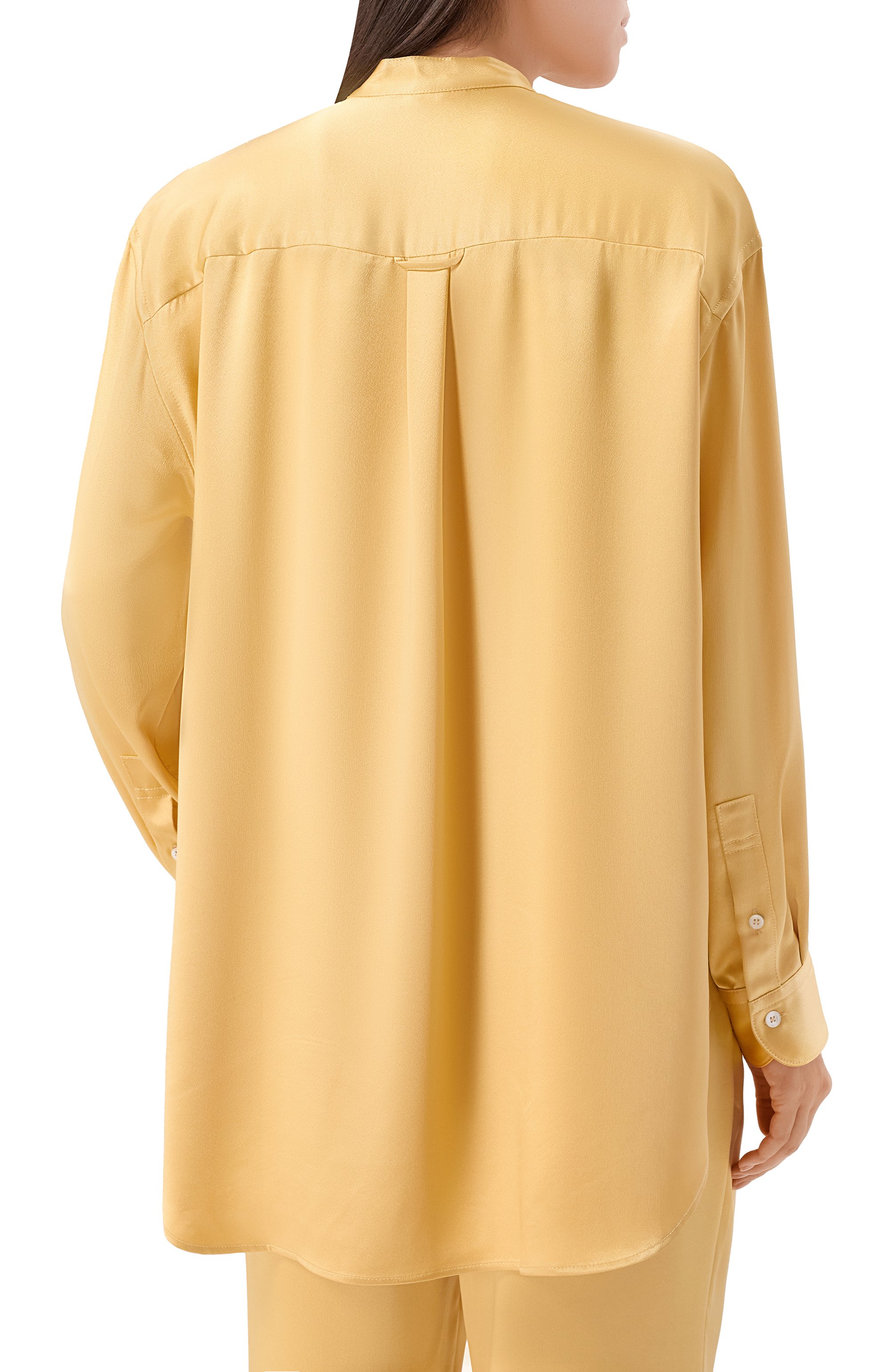 Атласный костюм NOBLE&BRULEE желтого цвета по цене 78900 руб., арт. NB250925/11/118/01, фото 3 Атласный костюм NOBLE&BRULEE, арт. NB250925/11/118/01, фото 3