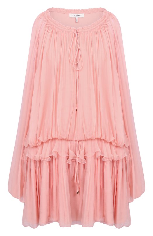 Шелковое платье Chloé CH26SR002001 Розовый CH26SR002001