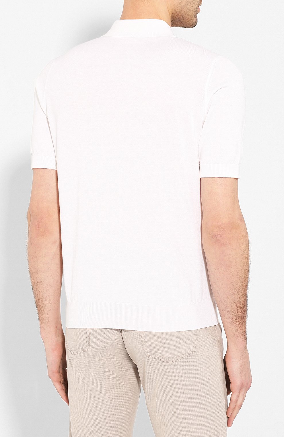 Поло с отделкой из кожи аллигатора ZILLI, арт. MBT-PZ092-CR0C1/MC03/AMIS, фото 4