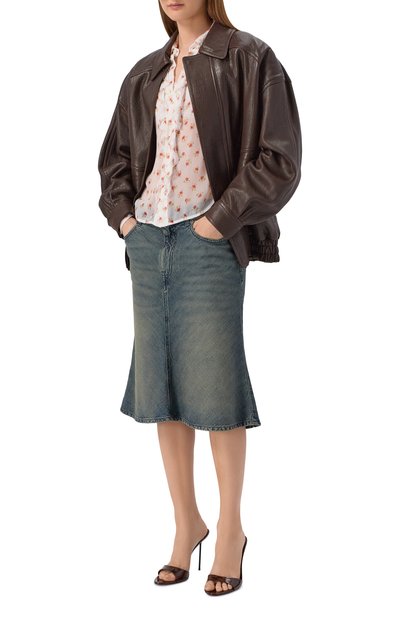 Блузка из вискозы ANN DEMEULEMEESTER кремового цвета по цене 121500 руб., арт. B0013785/FA733, фото 2 Блузка из вискозы ANN DEMEULEMEESTER, арт. B0013785/FA733, фото 2