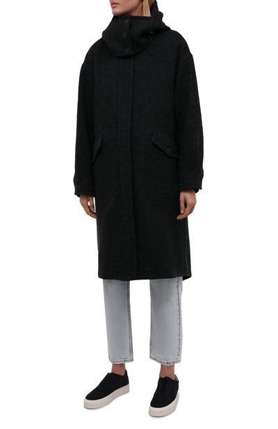 Шерстяная парка KENZO темно-серого цвета по цене 119500 руб., арт. FB62MA0469CB, фото 4 Шерстяная парка KENZO, арт. FB62MA0469CB, фото 4