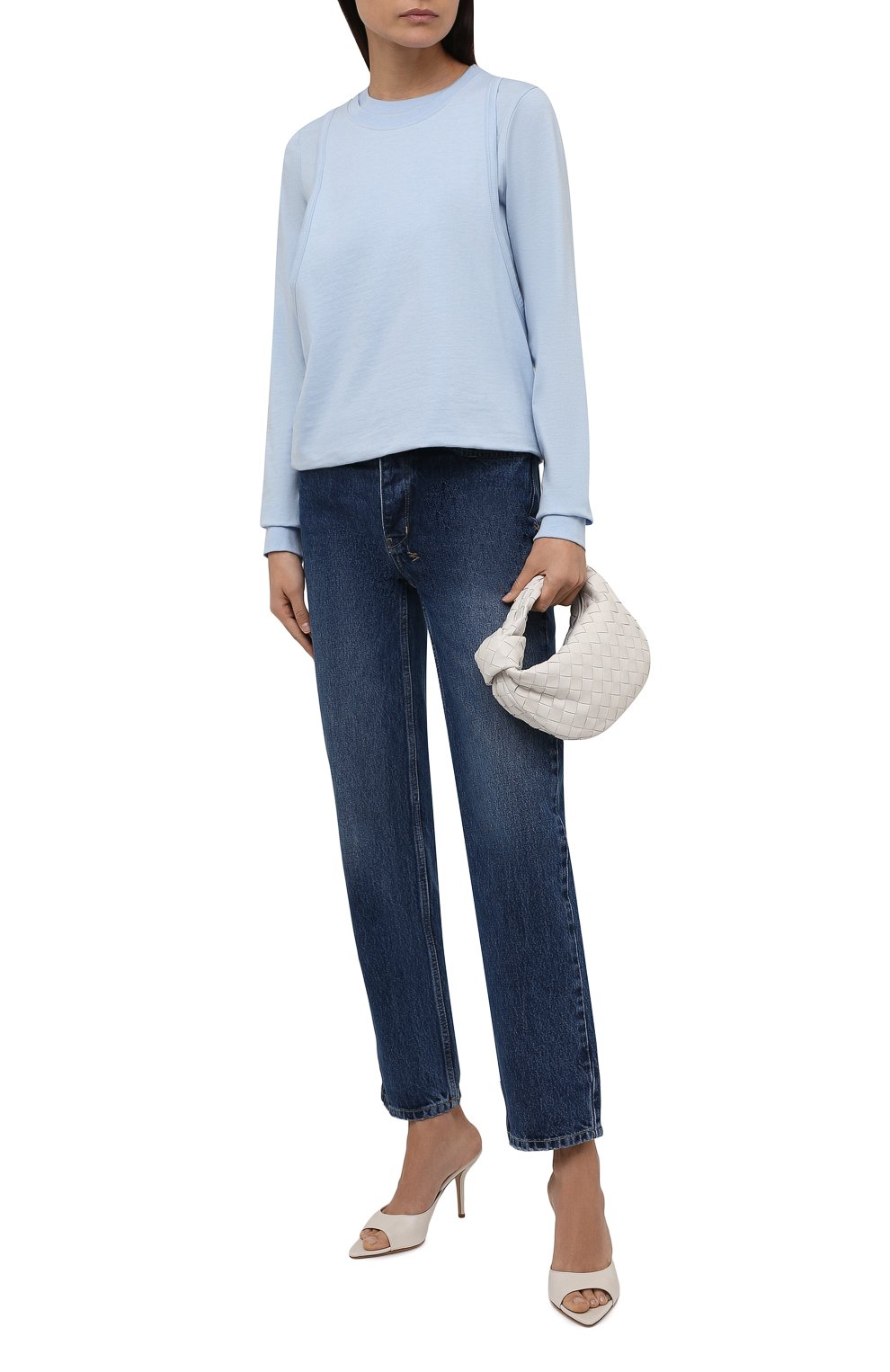 Хлопковый пуловер JW ANDERSON голубого цвета по цене 29950 руб., арт. JE0138 PG0142, фото 2 Хлопковый пуловер JW ANDERSON, арт. JE0138 PG0142, фото 2