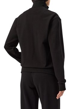 Женский хлопковая толстовка DOLCE & GABBANA черного цвета, арт. F9R80T/GDCDR | Фото 4 (Рукава: Длинные; Материал внешний: Хлопок; Материал сплава: Проставлено; Драгоценные камни: Проставлено; Длина (для топов): Стандартные; Женское Кросс-КТ: Кардиган-одежда; Стили: Спорт-шик)