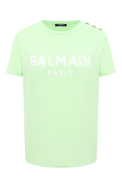 Женская хлопковая футболка BALMAIN, арт. VF11350/B001